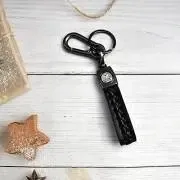Yaa-Catchy-PREMIUM-LEATHER-amp-metal-KEYCHAIN-AND-KEYRING-COMPATIBLE-WITH-ROYAL-ENFIELD-Black