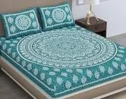 Colorish-Cotton-Blend-Traditional-Mandala-Jaipuri-Printed-Bedsheet-for-Double-Bed-King-Size-with-2-P