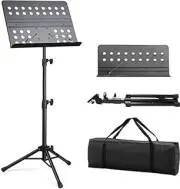 Mustang-Orchestral-Music-Stand-with-FREE-Carry-Cover-And-Folding-Plate